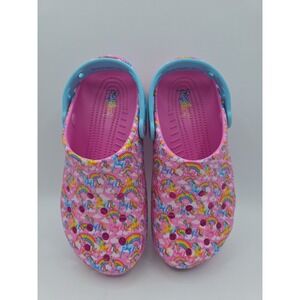 Lisa Frank X Crocs Collab Pink Unicorns Rainbows Clog J5 / Womens 6.5